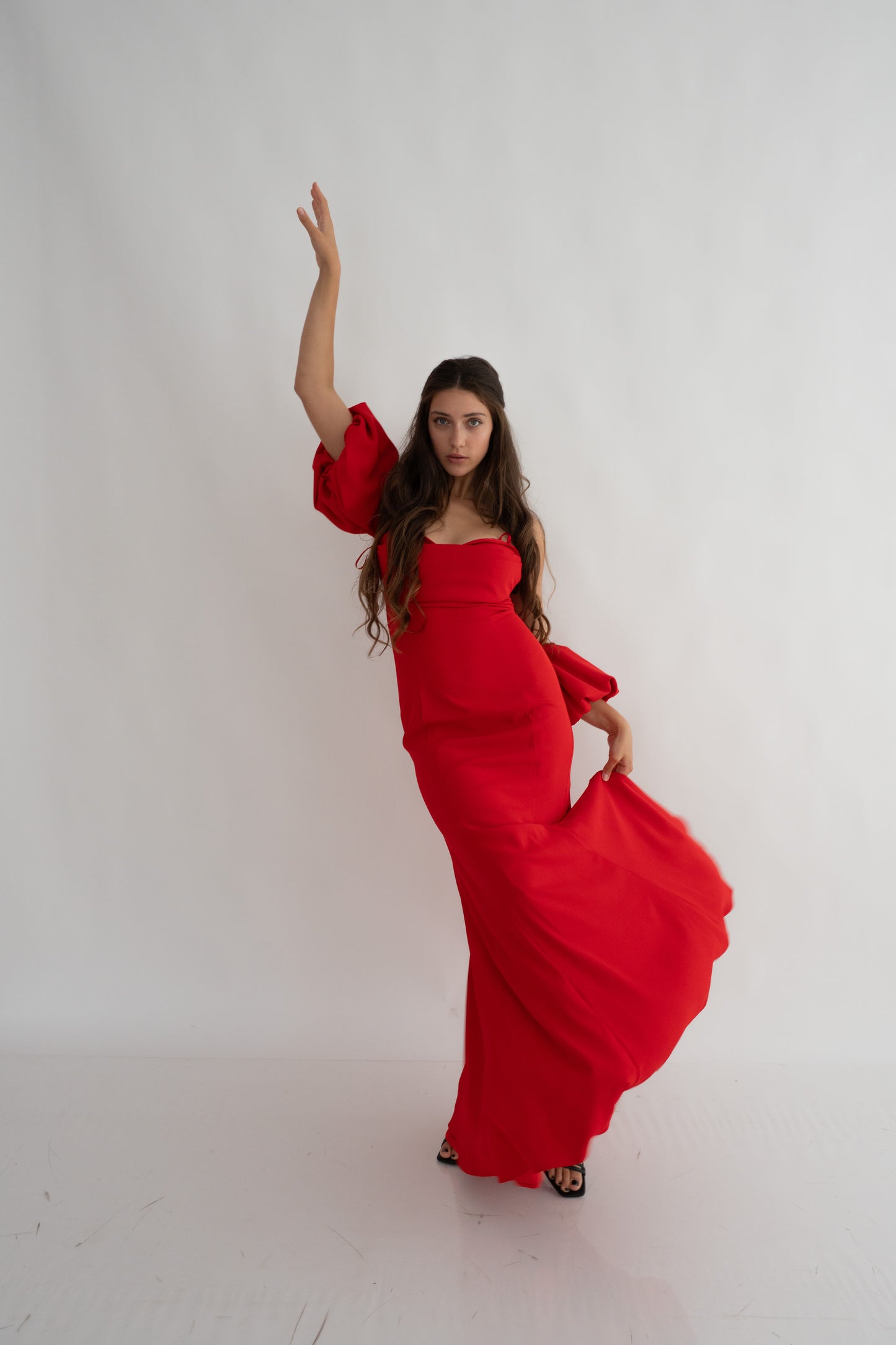 Rochie Eleganta, Stil Sirenă, Fără Bretele, cu Mâneci detașabile, Mermaid Luxe (AT4)