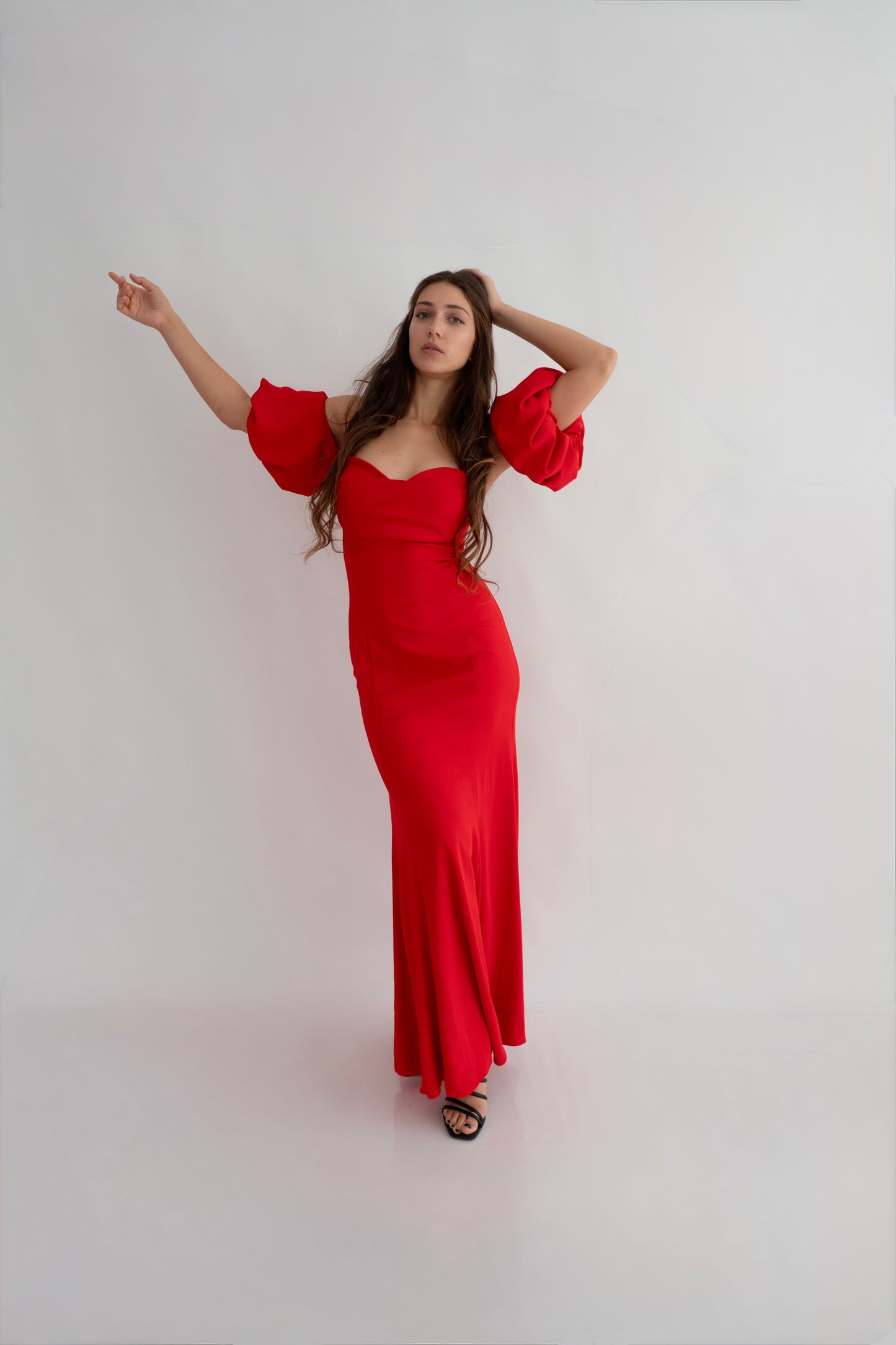 Rochie Eleganta, Stil Sirenă, Fără Bretele, cu Mâneci detașabile, Mermaid Luxe (AT4)