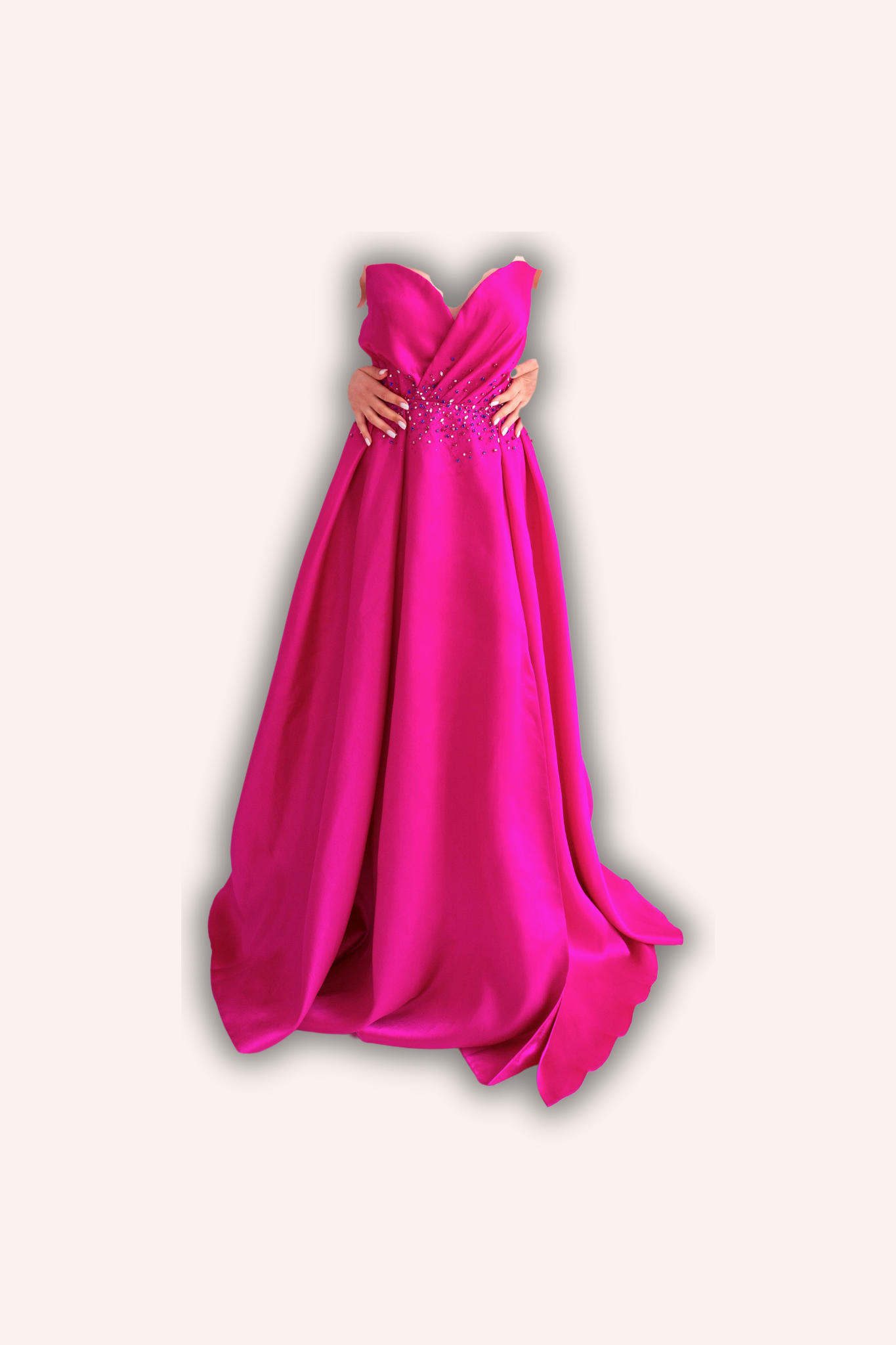 Rochie de ocazie cu umerii goi și croi prințesă - Aurora Glow (AT3)