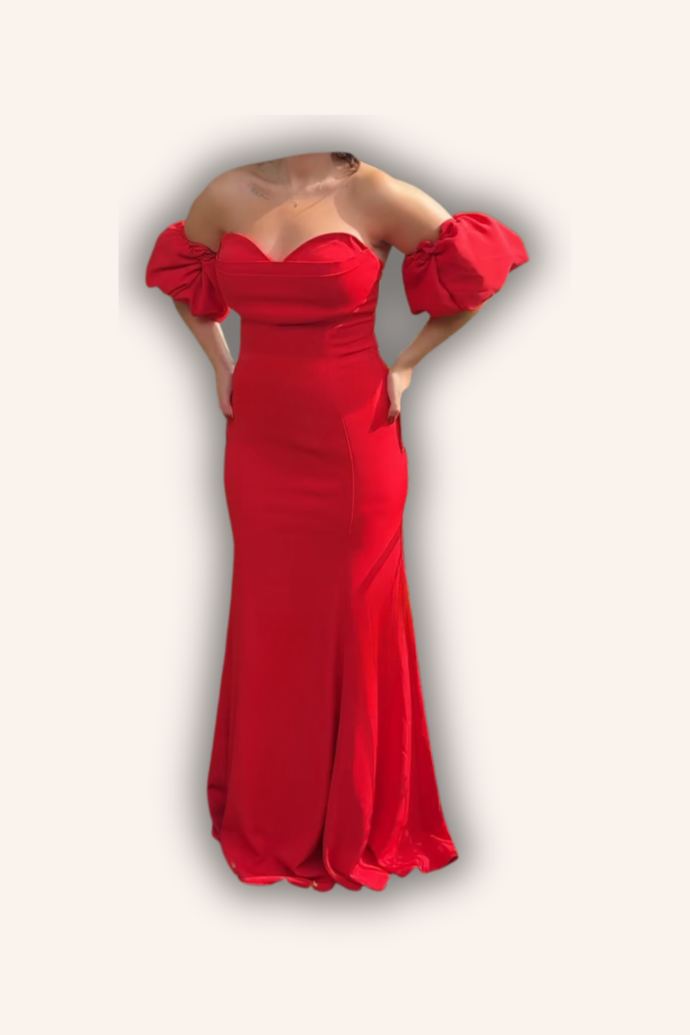 Rochie Eleganta, Stil Sirenă, Fără Bretele, cu Mâneci detașabile, Mermaid Luxe (AT4)