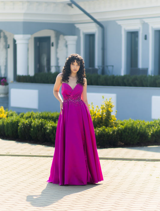 Rochie de ocazie cu umerii goi și croi prințesă - Aurora Glow (AT3)
