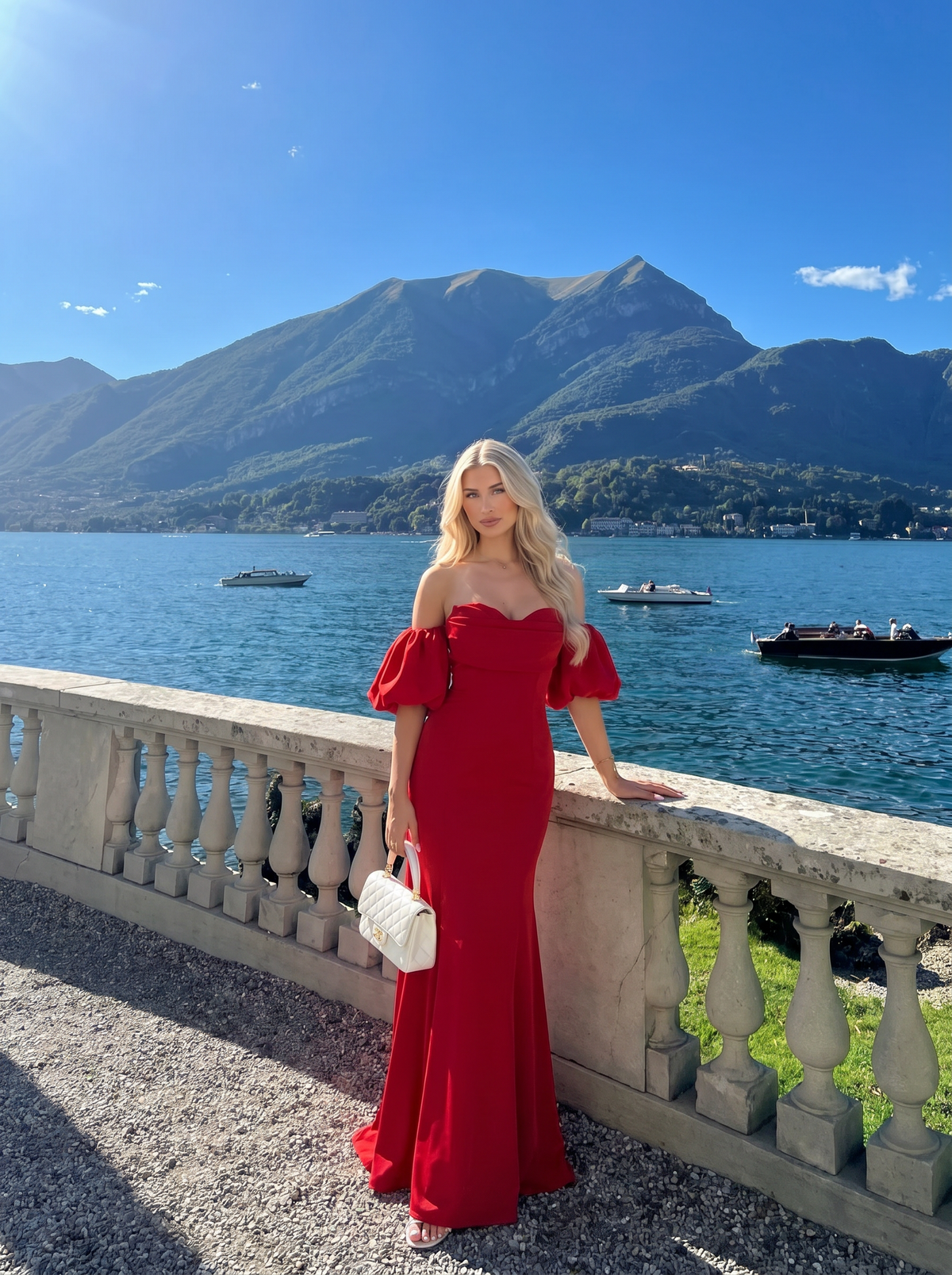 Rochie lungă Mermaid Luxe stil sirenă fără bretele, cu mâneci detașabile Eleonora Luxe - detaliu 2